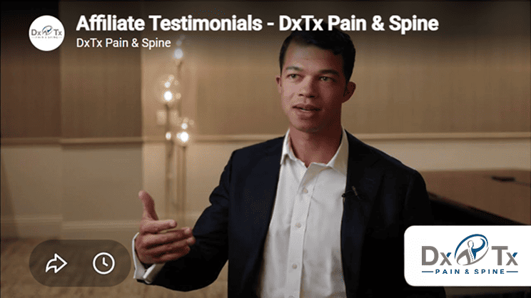 Affiliate physician testimonial video thumbnail